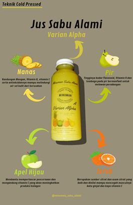 Minuman sabu alami (cold pressed)