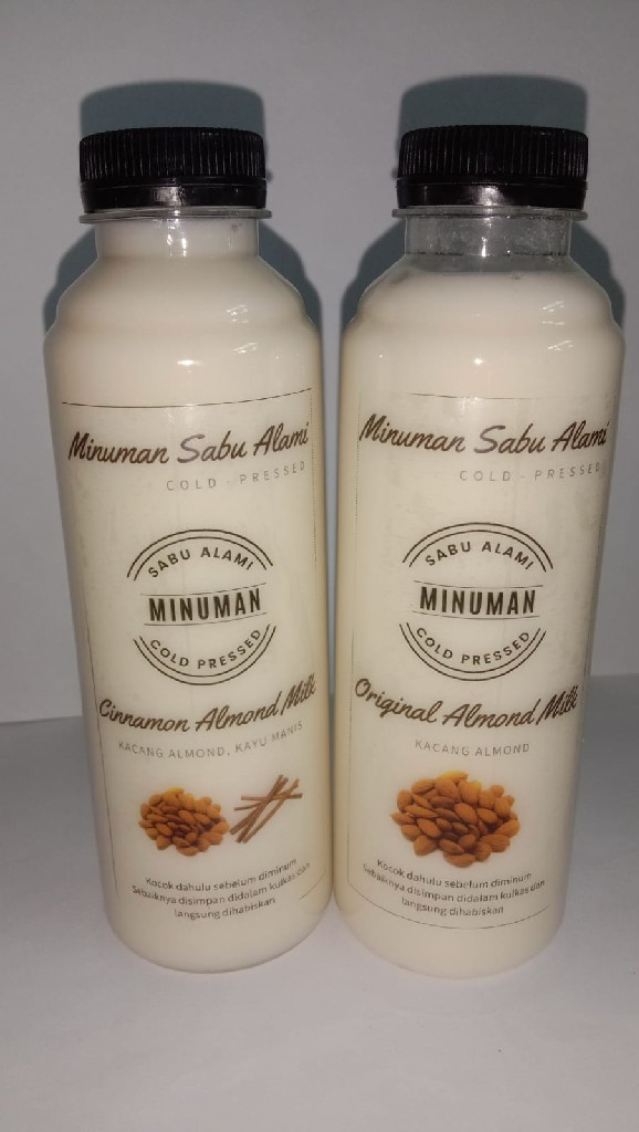 minuman susu almond (cold pressed)