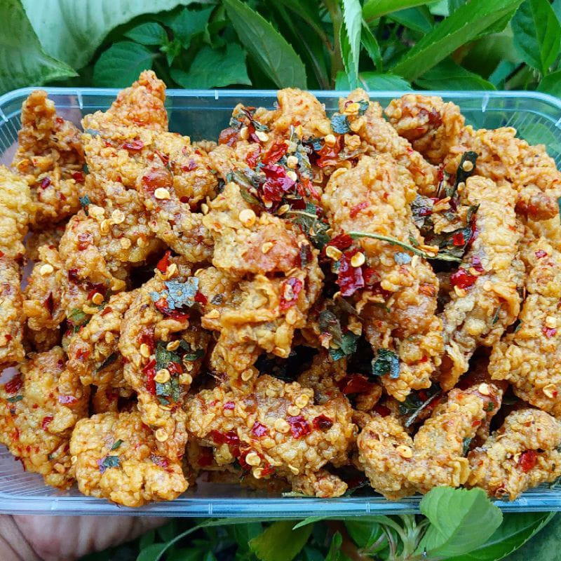 keripik kulit ayam pedas